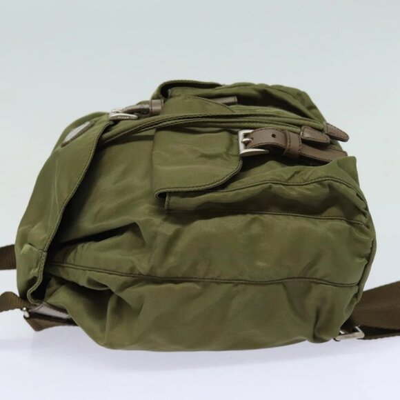 PRADA Shoulder Bag Nylon Khaki Auth 78808 main image 14